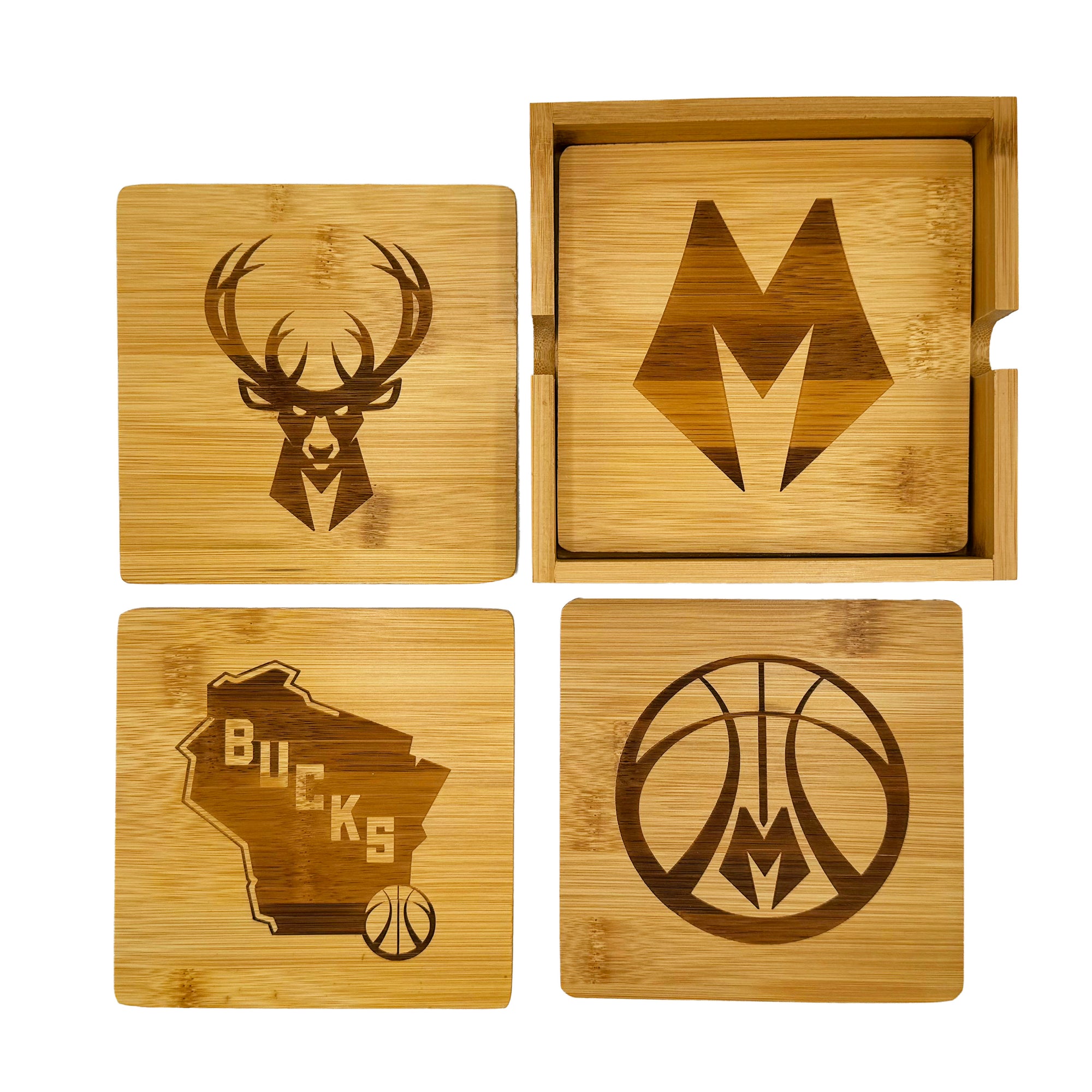 Bamboo Puzzle Coaster Set